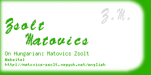zsolt matovics business card